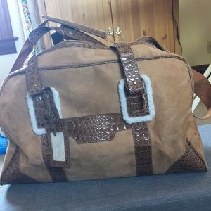 Bath & Body Works Brown Suede Weekender Bag